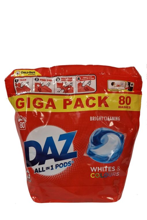 Daz All in 1 Pods for Whites & Colours (80 Washes)