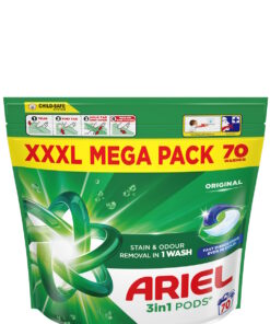 Ariel All-In-1 Fast Dissolving Pods, Original - 70 Washes