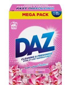 Daz Fast Dissolving Washing Powder Whites & Colours Cherry Blossom 120 Washes