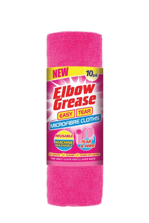 Elbow Grease Easy Tear Microfibre Cloths - 10 Pack