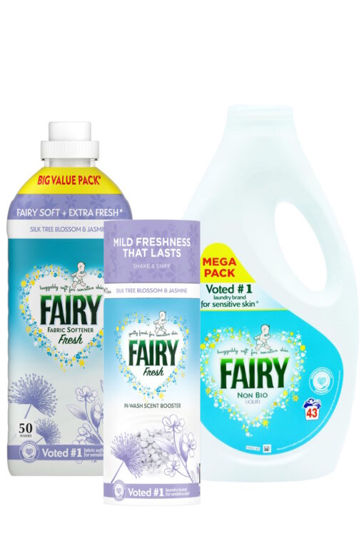 Fairy Silk Tree Blossom & Jasmine Non Bio Liquid, Fabric Softener, Scent Booster