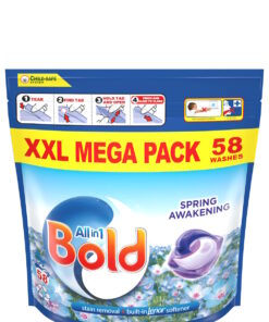 Bold All-n-1 Pods Spring Awakening - Stain Removal & Lenor Freshener (58 Pods)