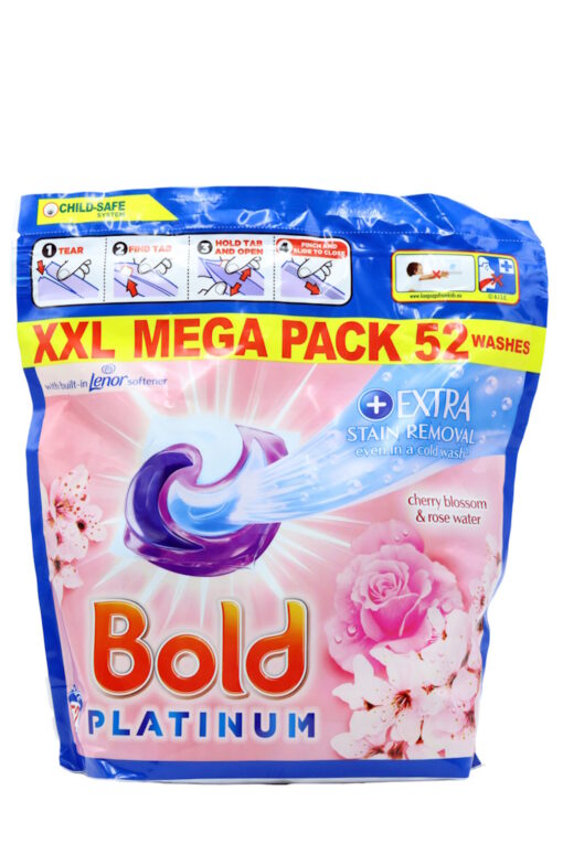 Bold Platinum Extra Stain Removal & Lenor Freshness Pods - Cherry Blossom & Rose Water (52 washes)