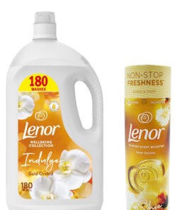 Lenor Gold Orchid In Wash Scent Booster 176g & Fabric Conditioner 180 Washes