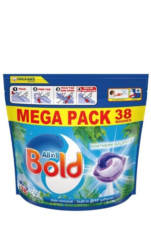 Bold Built-in Stain Removal & Lenor Softener Pods - Northern Solstice (38 washes)