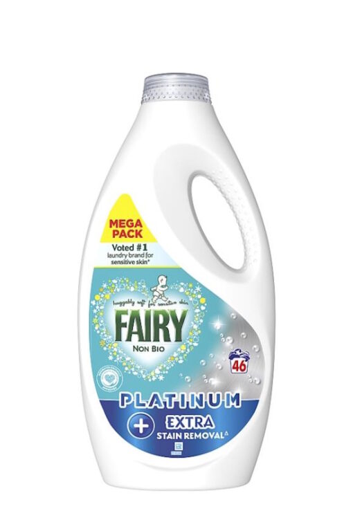 Fairy Platinum Non Bio Extra Stain Removal Laundry Liquid 46 Washes